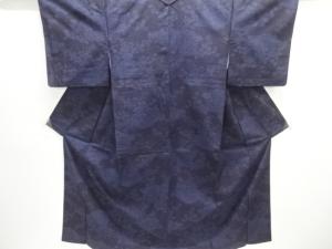 草花模様織出し本真綿結城紬着物